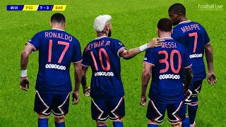 New PSG 2022 - C.Ronaldo! Messi! Neymar! Mbappe! | Team in Football History | eFootball PES 2021