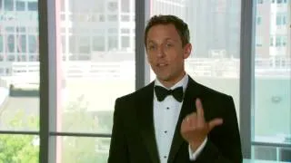 The 66th Primetime Emmy Awards: Seth Meyers Behind hte Scenes Interview | ScreenSlam