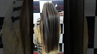 Ash Green Highlights without Base Color #ashgreen #shorts #shortvideo #hairtransformation #keune