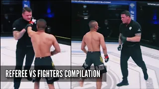 REFEREES VS FIGHTERS - MMA COMPILATION / REFEREE CHOKES FIGHTER [HD] 2023
