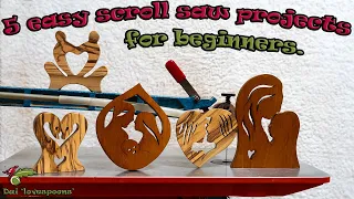 5 easy scroll saw projects. Gifts for couples.