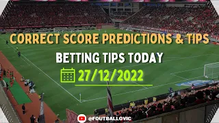 football predictions today 27/12/2022|soccer predictions|betting tips I sure winning tips|