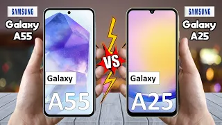 Samsung Galaxy A55 Vs Samsung Galaxy A25 - Full Comparison 🔥 Techvs