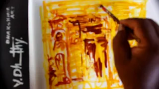 DHAKSHINAMURTHY ART CREATIONS/ abstract painting temple entrance demo 12 - 09 -2018