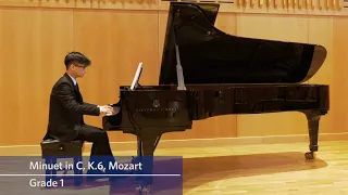 Minuet in C - K.6, Mozart  | Grade 1 - Piano syllabus 2021 & 2022