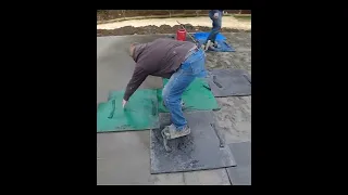 Stamping Concrete in 30 Seconds #shorts