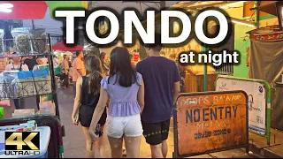 The BUSIEST Street in TONDO Manila Philippines at Night [4K]