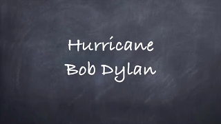 Hurricane-Bob Dylan Lyrics