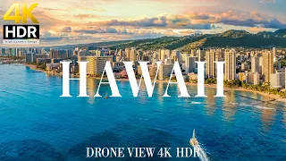 Hawaii 4K drone view 🇺🇸 Flying Over Hawaii | Relaxation film with calming music - 4k HDR
