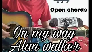 On my way Guitar chords | Open chords | Alan Walker | Pubg. By Aryan Sharma.