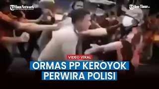 Viral Video Detik-detik Perwira Polisi Dikeroyok saat Demo Ormas PP di DPR