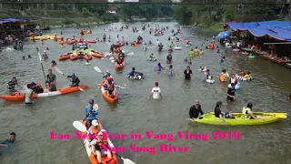 ປີໃຫມ່ລາວ ທີ່ວັງວຽງ Xyoo tshiab nplog lom zem tiag tiag/Lao New Year in Vangvieng Laos 2019