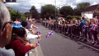 Olympic torch relay in Basingstoke UK 11 July 2012