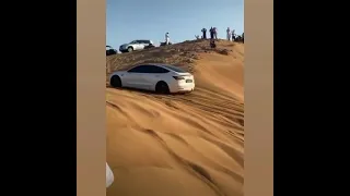 Tesla offroad on the desert #shorts