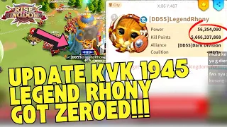 LEGEND RHONY ZEROED!!! UPDATE #2 KVK 1945 1474 1419 vs 1623 2062 2358 2155 | Rise Of Kingdoms ROK