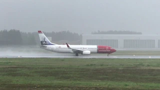 Norwegian Airlines, SAS landing and taking off from Oslo Airport