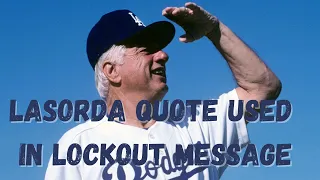 DodgerHeads: Tommy Lasorda cited in Dodgers' message to fans regarding MLB lockout