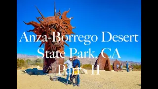 Anza-Borrego Desert State Park, California: Fonts Point, Galleta Meadows Sculptures! Part 2 (4K)