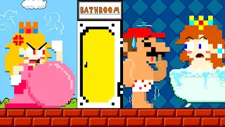 Peach is So Angry: What happened to MARIO and DAISY in the bathroom? | Game Animation