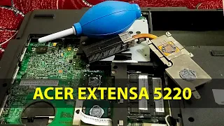 Поклейка кириллических наклеек на клавиатуру ноутбука Acer Extensa 5220 и чистка СО