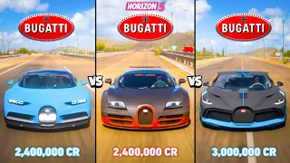 Forza Horizon 5 | Bugatti Chiron Vs Bugatti Veyron Super Sports Vs Bugatti Divo - Drag Race #2