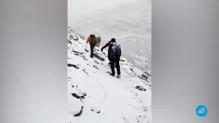 First heavy snowfall of the season in the Atlas Mountains