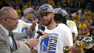 STEPHEN CURRY WINS THE FIRST EVER MAGIC JOHNSON WESTERN CONFERENCE FINALS MVP AWARD 🏆