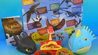 2015 DREAMWORKS DRAGON'S MOVIE SET OF 5 WENDY'S FULL COLLECTION VIDEO REVIEW