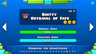 Geometry Dash - 'Sh#tty Betrayal of Fate' 100% Complete. (All Coins)