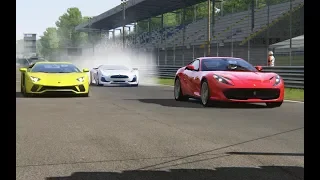 Citroen GT vs Ferrari 812 Superfast vs Lamborghini Aventador S at Monza