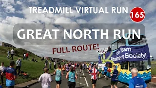 Treadmill Virtual Run 165: Great North Run 2022 - Full Route - Half Marathon