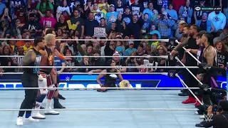 Jey Uso, Rhodes, Cena &  Knight atacan a Bloodline & Judgment Day - Smackdown 06/10/2023 (Español)