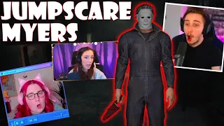 Jumpscare Myers VS Twitch Streamers! | Dead By Daylight