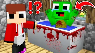 WHY Baby Mikey DRAGGED in Scary JJ's BATH? - in Minecraft Funny Challenge (Maizen Mizen Mazien)