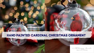 Hand Painted Cardinal Christmas Ornament