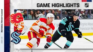 Flames @ Kraken 4/9 | NHL Highlights 2022