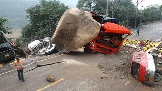 20 AMAZING Biggest Trucks & Excavator Driving Skills | Extreme Dangerous Heavy Truck Rescue Fails