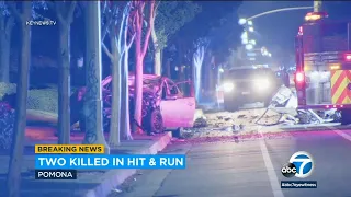 2 people killed in violent hit-and-run crash in Pomona, police say