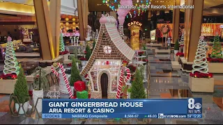 Giant gingerbread house at Aria Resort & Casino