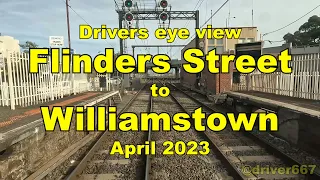 Drivers eye view, Flinders Street to Williamstown.