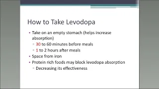 Parkinson's Medications - Part 1: Levodopa