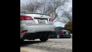 Lexus IS250 Invidia mid-pipe with manzo axle back exhaust soundclip