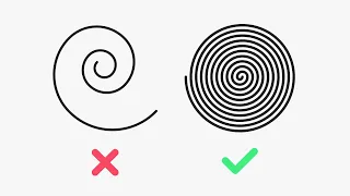 The SECRET to a LINEAR SPIRAL in Illustrator