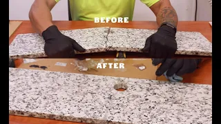 Epoxy Stone Repair - Granite Countertop - Artistic Epoxy Repair