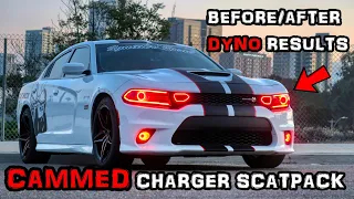 How much HORSEPOWER gain? CAMMED Charger Scatpack with BEFORE/AFTER DYNO RESULTS!