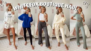 WHITEFOX BOUTIQUE TRY ON HAUL // comfy sweat sets + going out tops