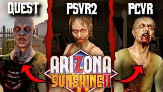 Arizona Sunshine 2 Graphics Comparison // Quest 3 vs PSVR 2 vs PC VR