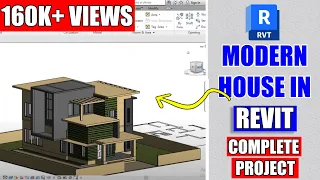 Revit Tutorial Project #7 | Modern House Design In Revit | Model In Place