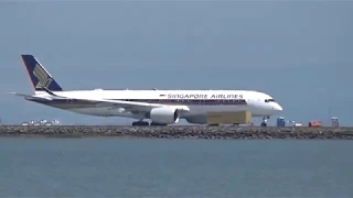 Singapore Airlines A350-900 Takeoff From San Francisco