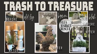 TRASH TO TREASURE DIY FARMHOUSE DECOR-THRIFT STORE MAKEOVERS-